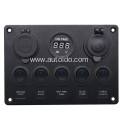 Switch Panel Dual USB Socket Charger + Voltmeter